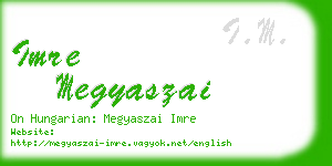 imre megyaszai business card